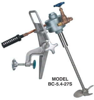 Series BC direct-drive air mixer with clamp mount
