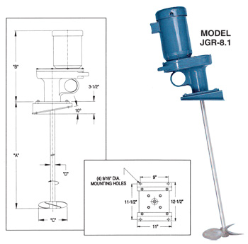 Series JGR angle-mount mixer photo and schematic
